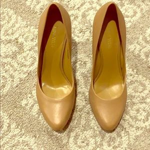 Nine West Nude Leather Pump